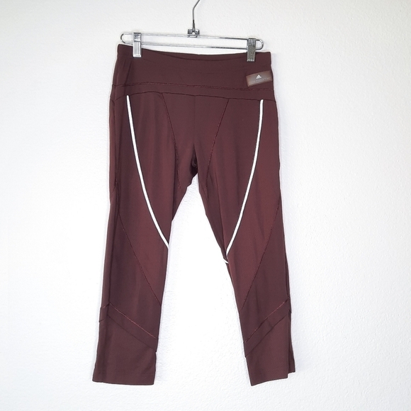 Adidas Stella Mccartney Mauve Reflective Crop Leggings S - Picture 1 of 5